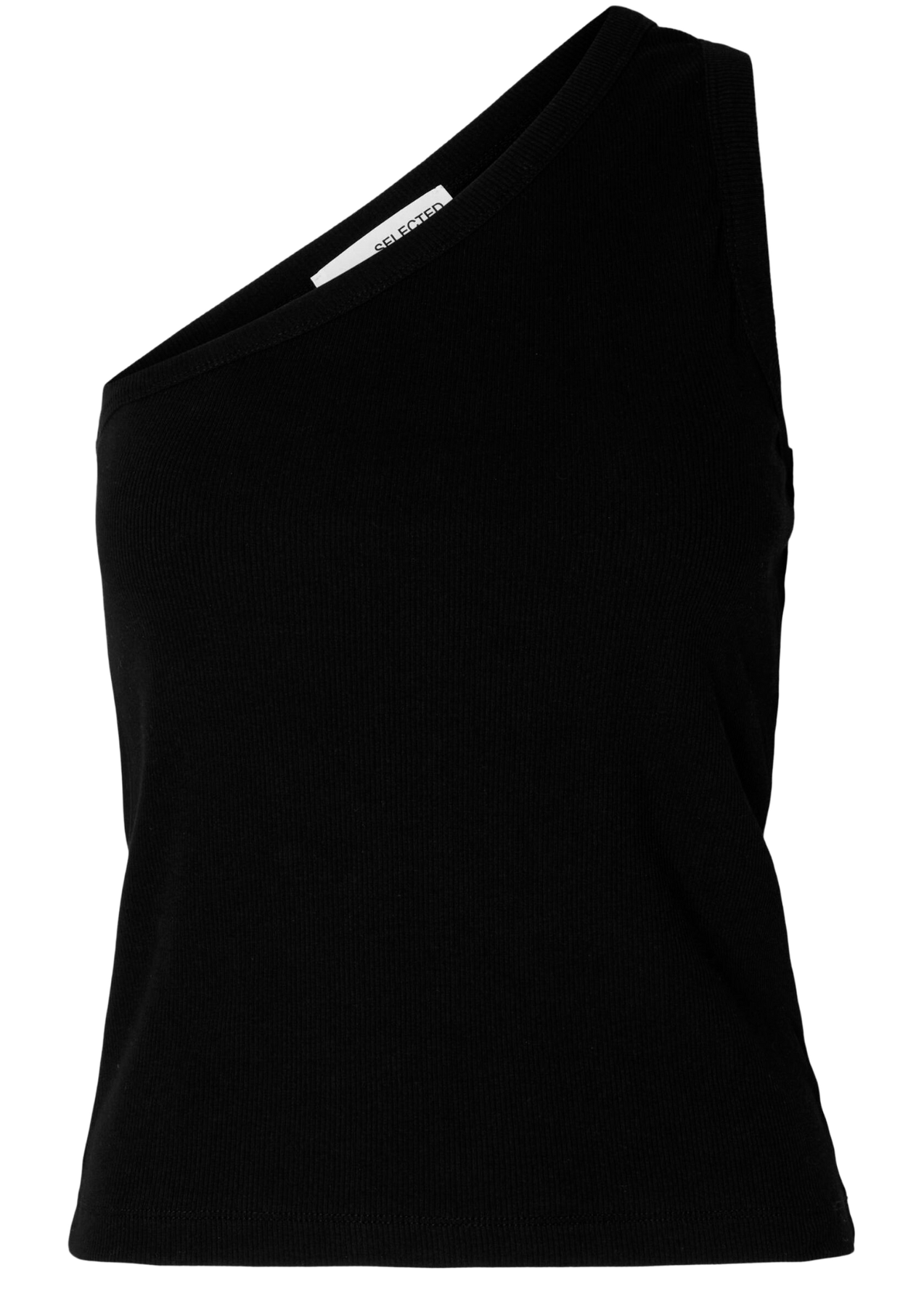 Anna One Shoulder Top - Black