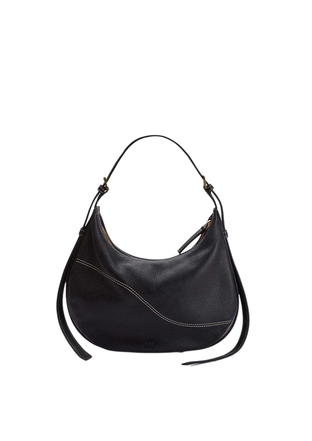 Liveri Grained Calf - Svart/Kontrastsöm