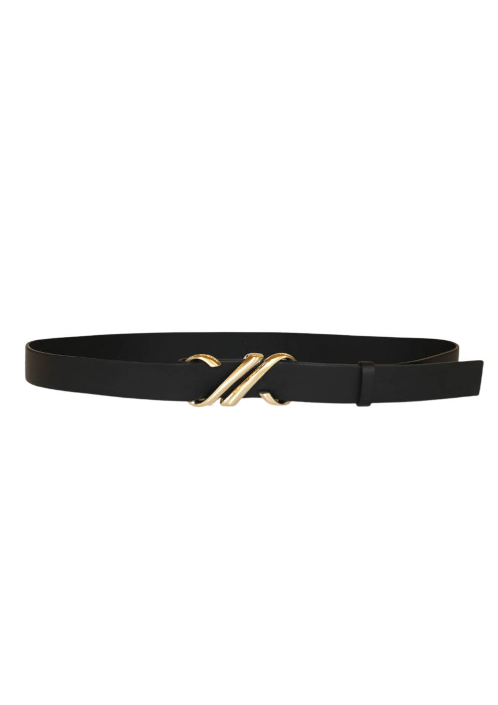 Monogram Belt In Shiny Calf - Svart