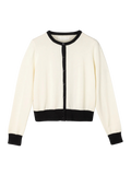 Classic Merino Kofta - Cream Black