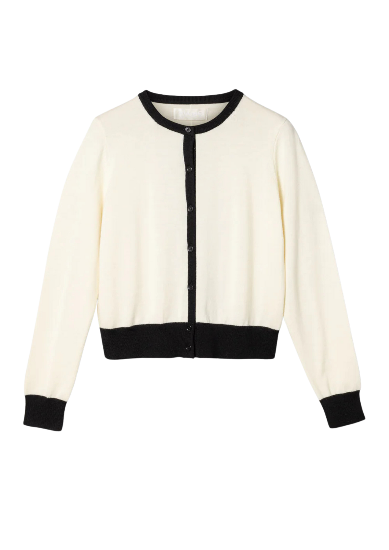 Classic Merino Kofta - Cream Black