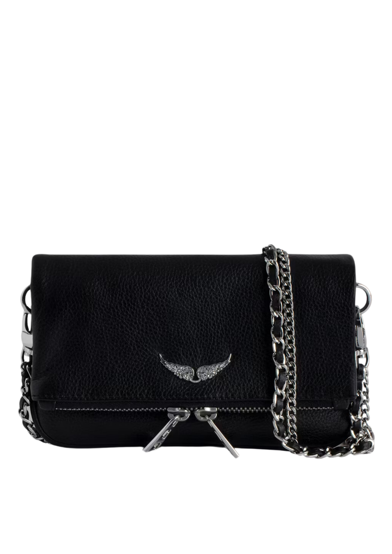 Zadig & Voltaire Rock Nano Grained Leather Väska - Svart