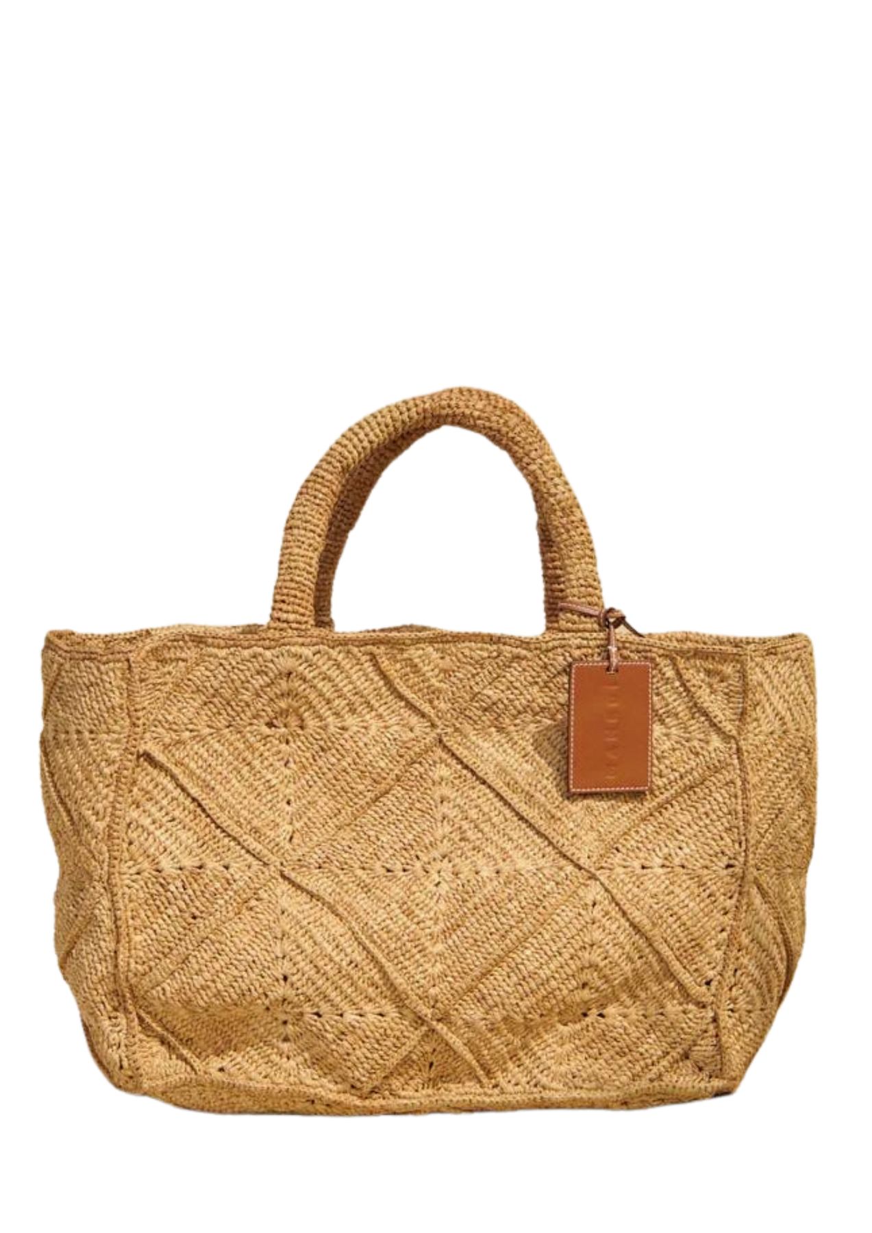 Sunset Bag Large - Tan Crochet