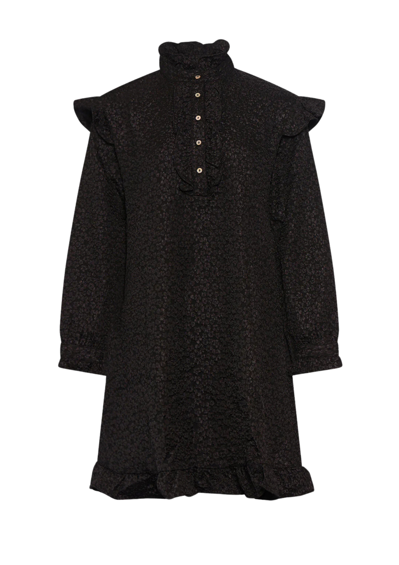 Reno Ruby Ruffle Dress - Svart