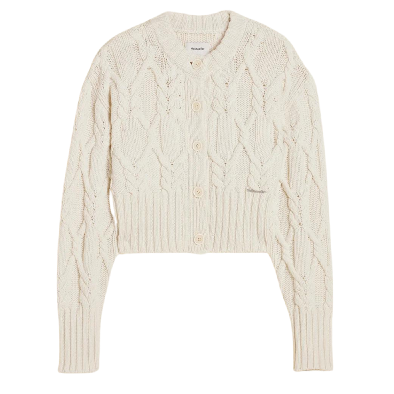 Chunky Cable Cardigan - Ecru