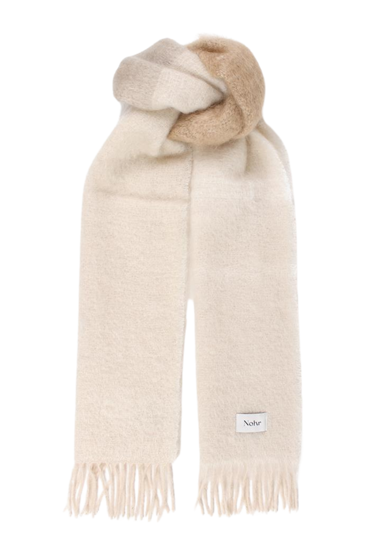 Camilla Fluffy Mohair Scarf - Offwhite