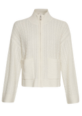 Blithe Hope Zip Cardigan - Egret