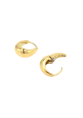 Hedvig - Classic Wide Hoop Earrings Stainless Steel - Gold