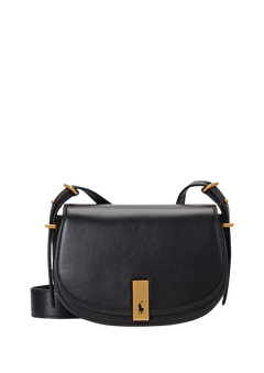 Polo Id Calfskin Mini Saddle Bag - Black