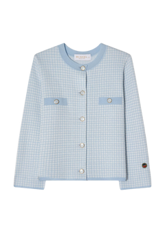 Elle Jacket - Pepita Ice Blue