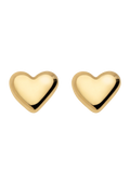 The Pebble Heart Studs - Guld