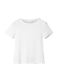 Ribbed Cap Sleeve Tee - Salt