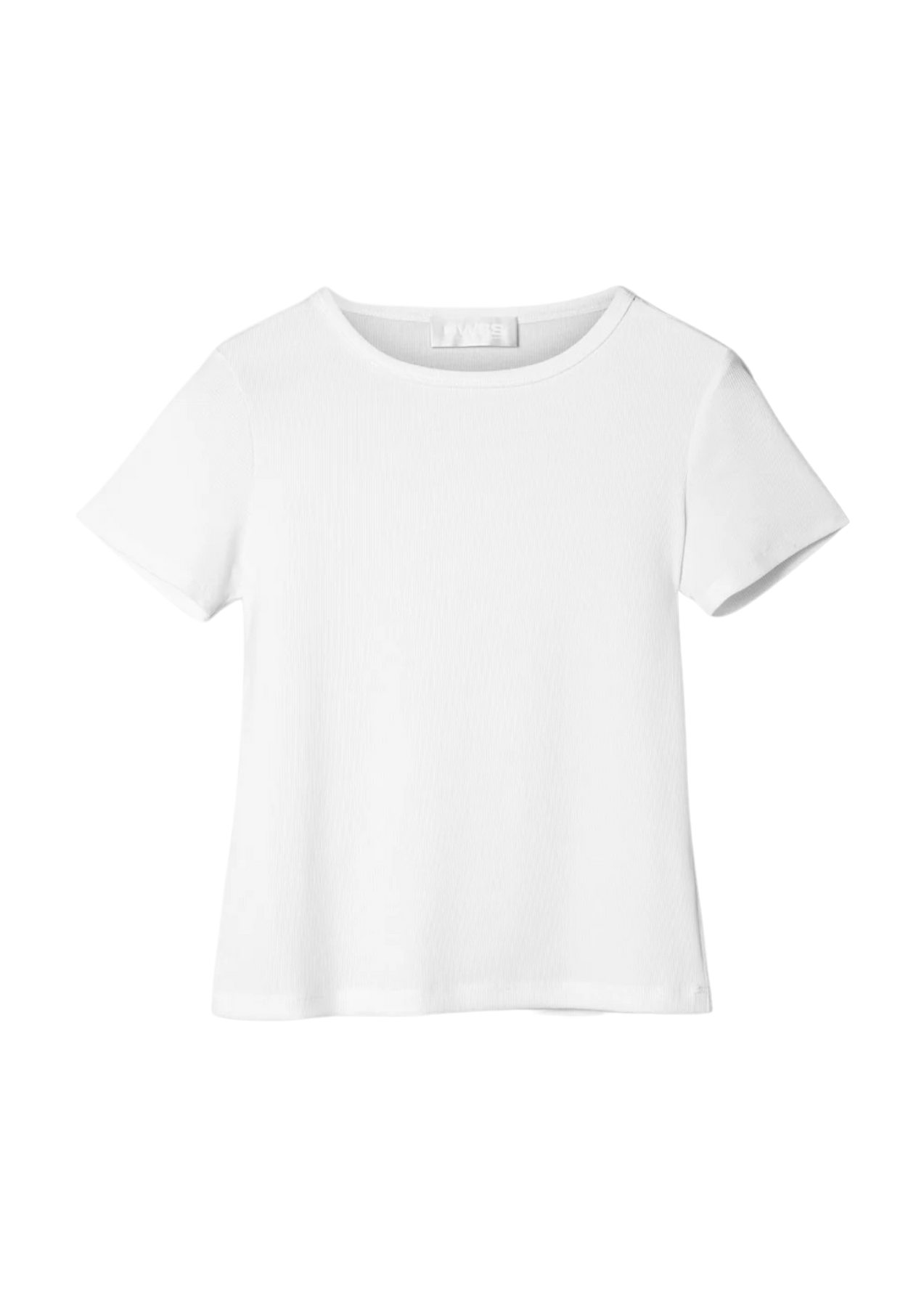 Ribbed Cap Sleeve Tee - Salt