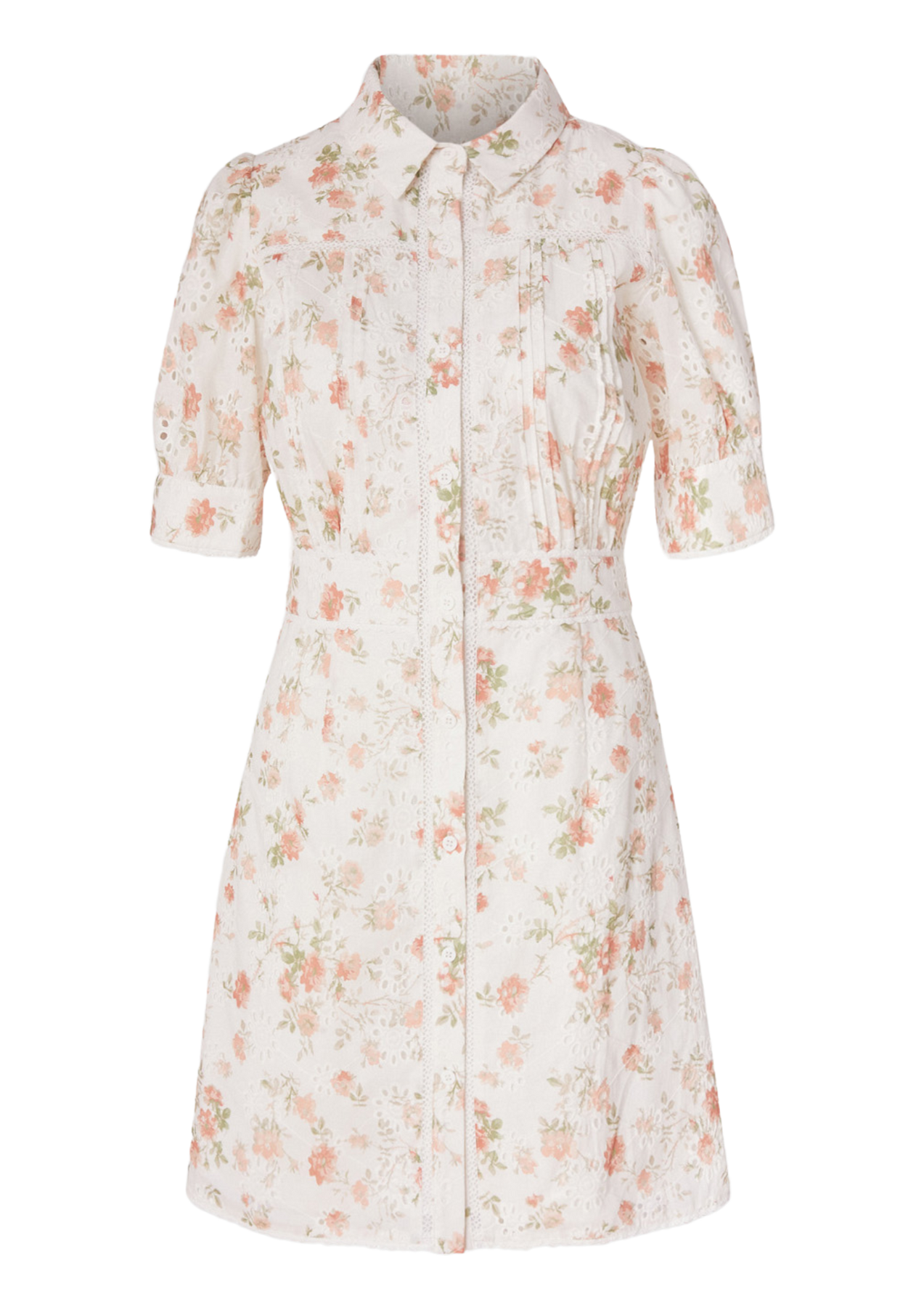 Juno Dress - White Rose Print