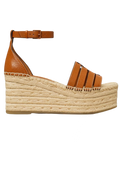 Ines Cage Wedge Espadrille 80mm - Bourbon