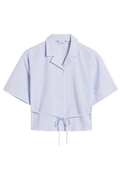 Edgar Cropped Shirt - Lt. Blue Mix