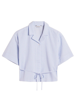 Edgar Cropped Shirt - Lt. Blue Mix