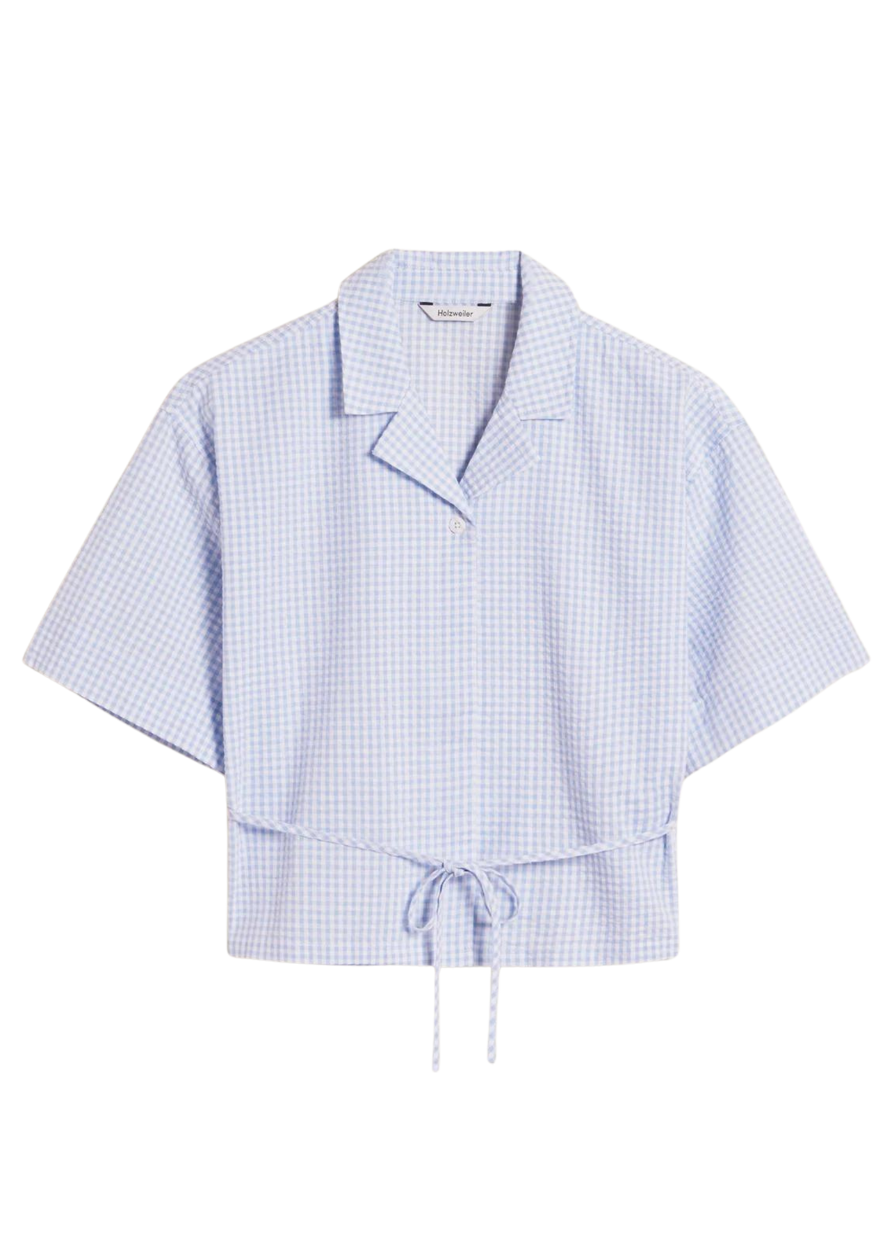 Edgar Cropped Shirt - Lt. Blue Mix
