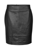 Francie Mini Leather Skirt - Black
