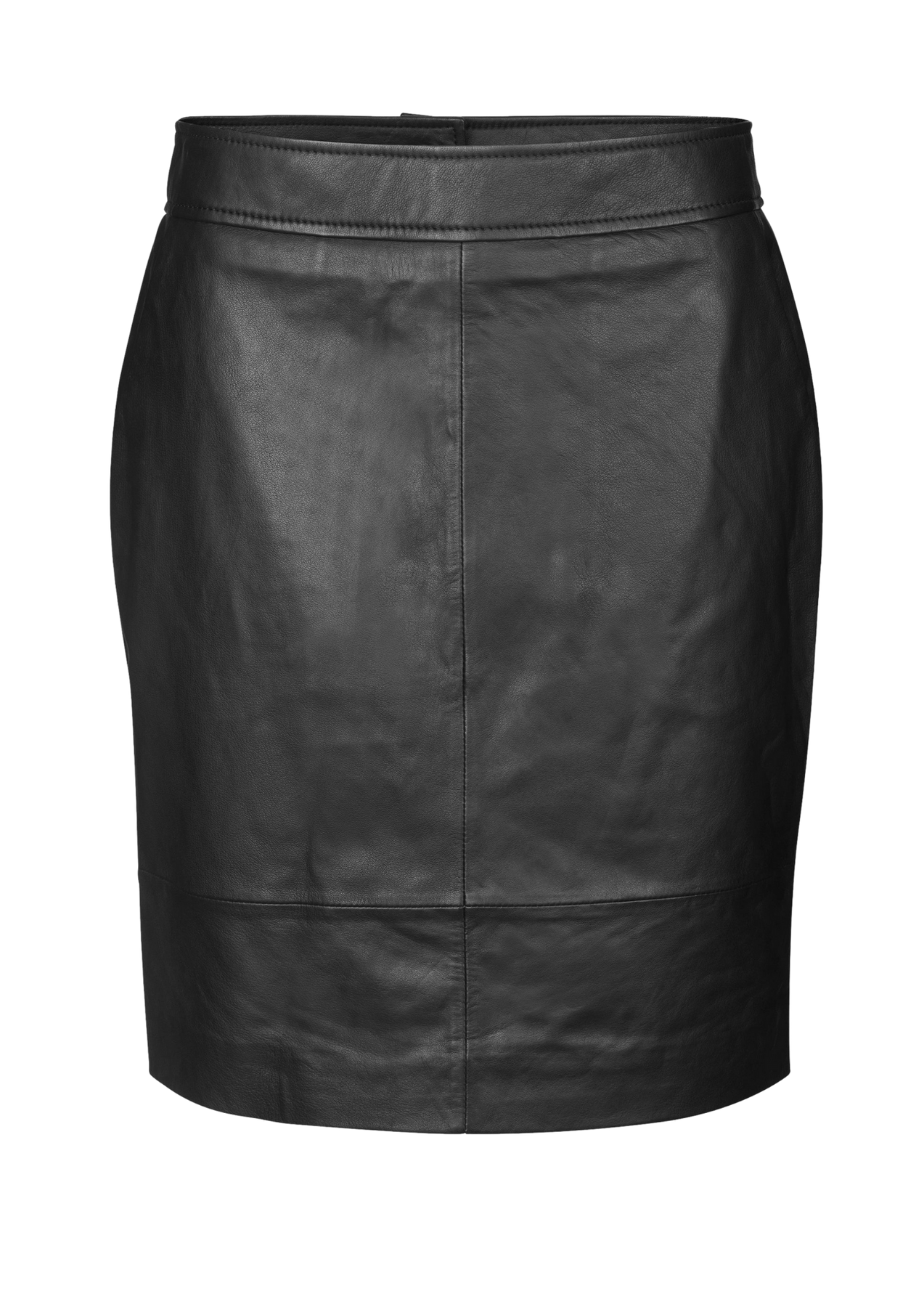 Francie Mini Leather Skirt - Black