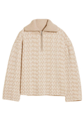 Cass Monogram Half Zip - Beige Mix