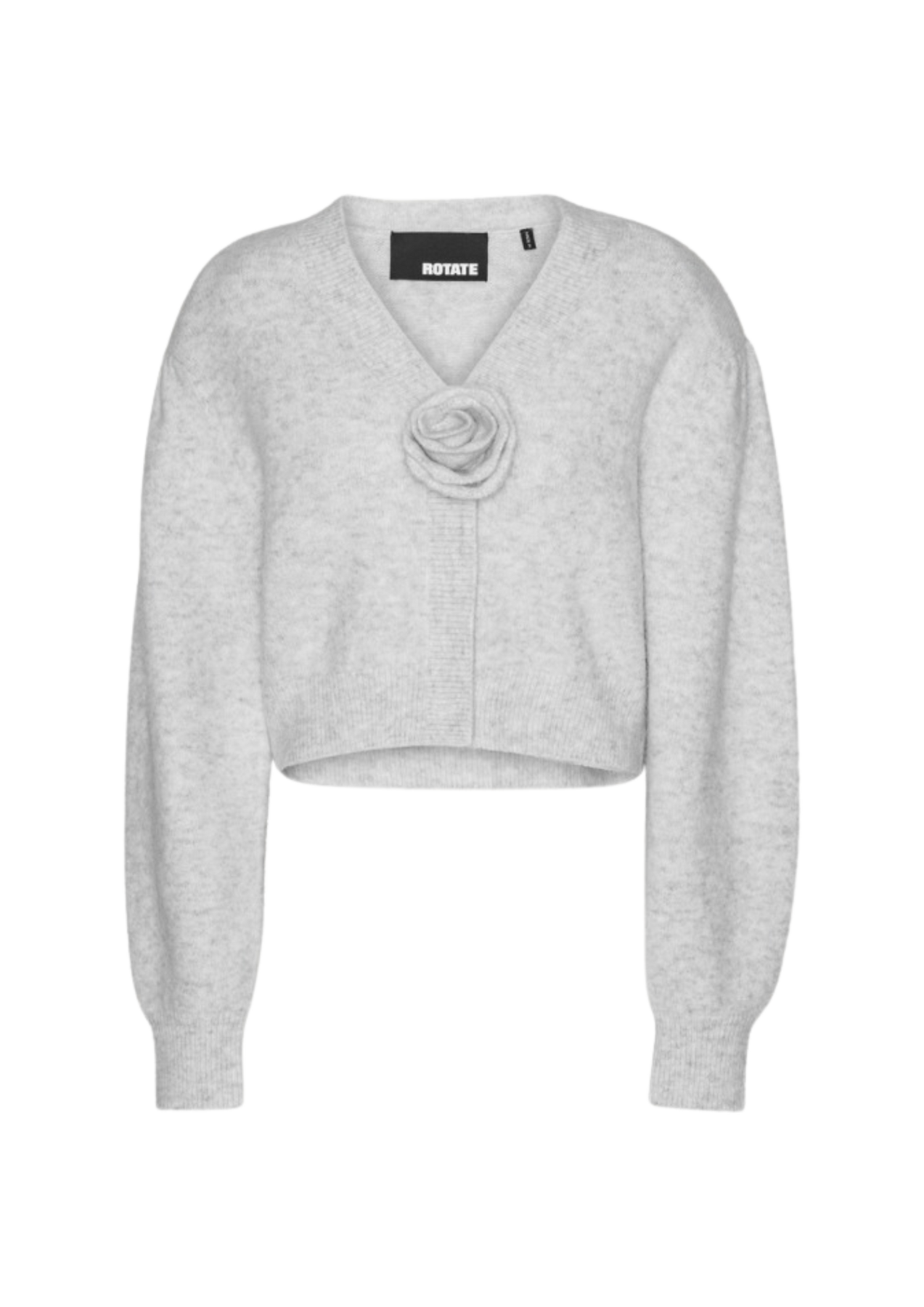 Knit Puffsleeve Cardigan - Snow White