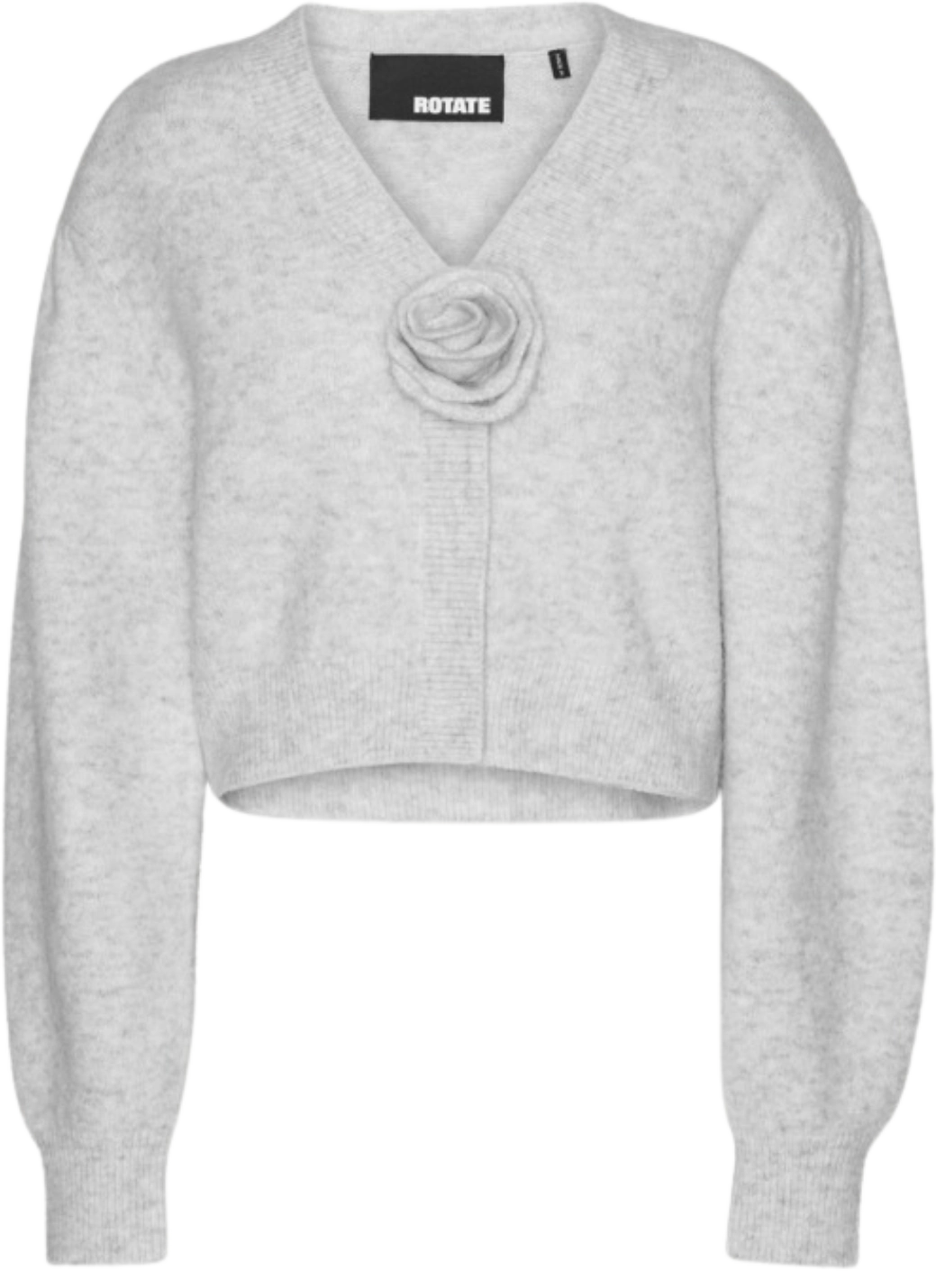 Knit Puffsleeve Cardigan - Snow White