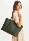 Perry Triple-Compartment Tote - Basil