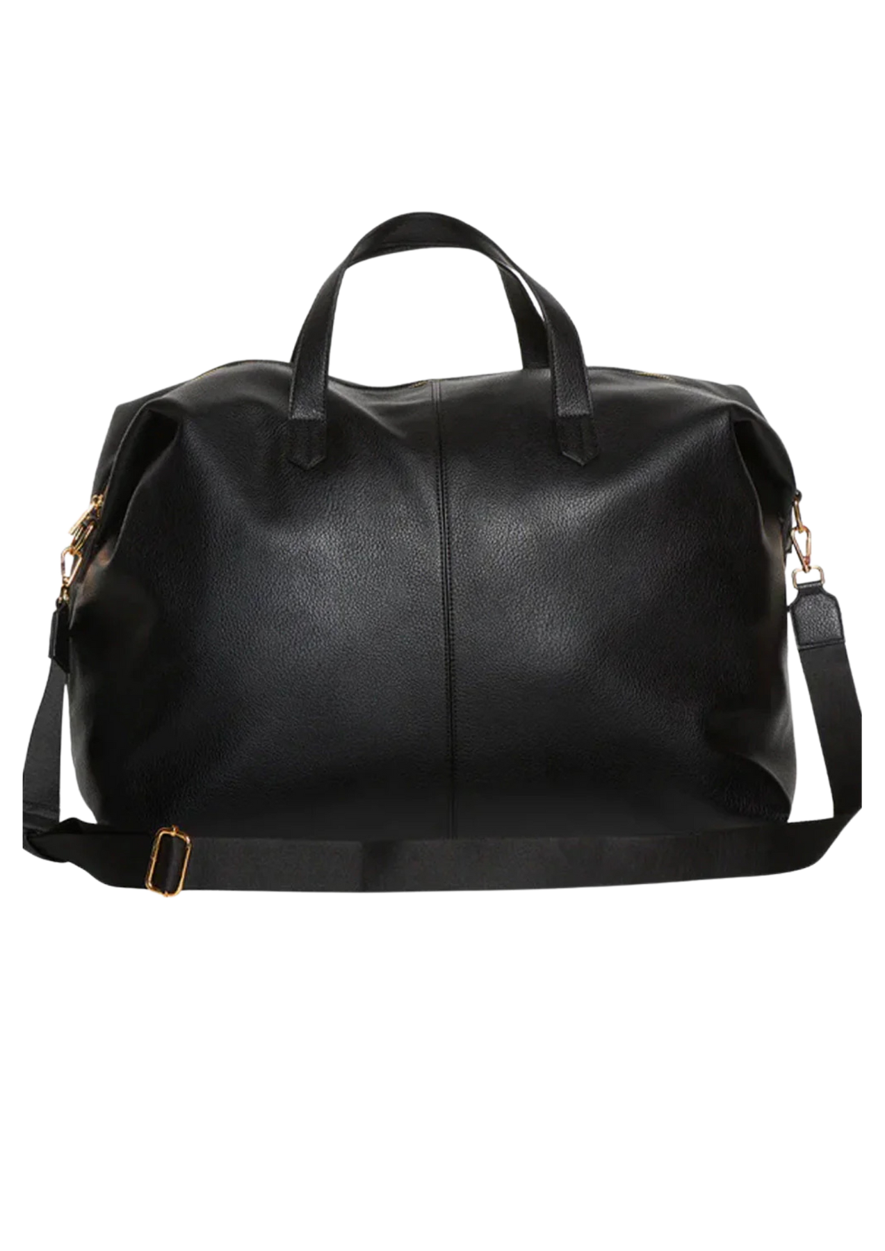 Holdall Medium Weekend Bag - Black Leather Look