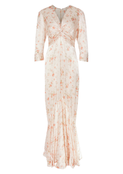 Paloma Dress - Peachy Rose Print