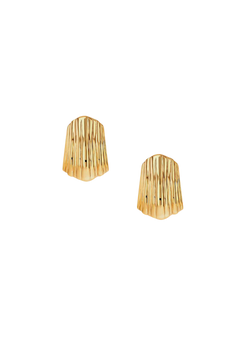Ribbed Earrings - Gold