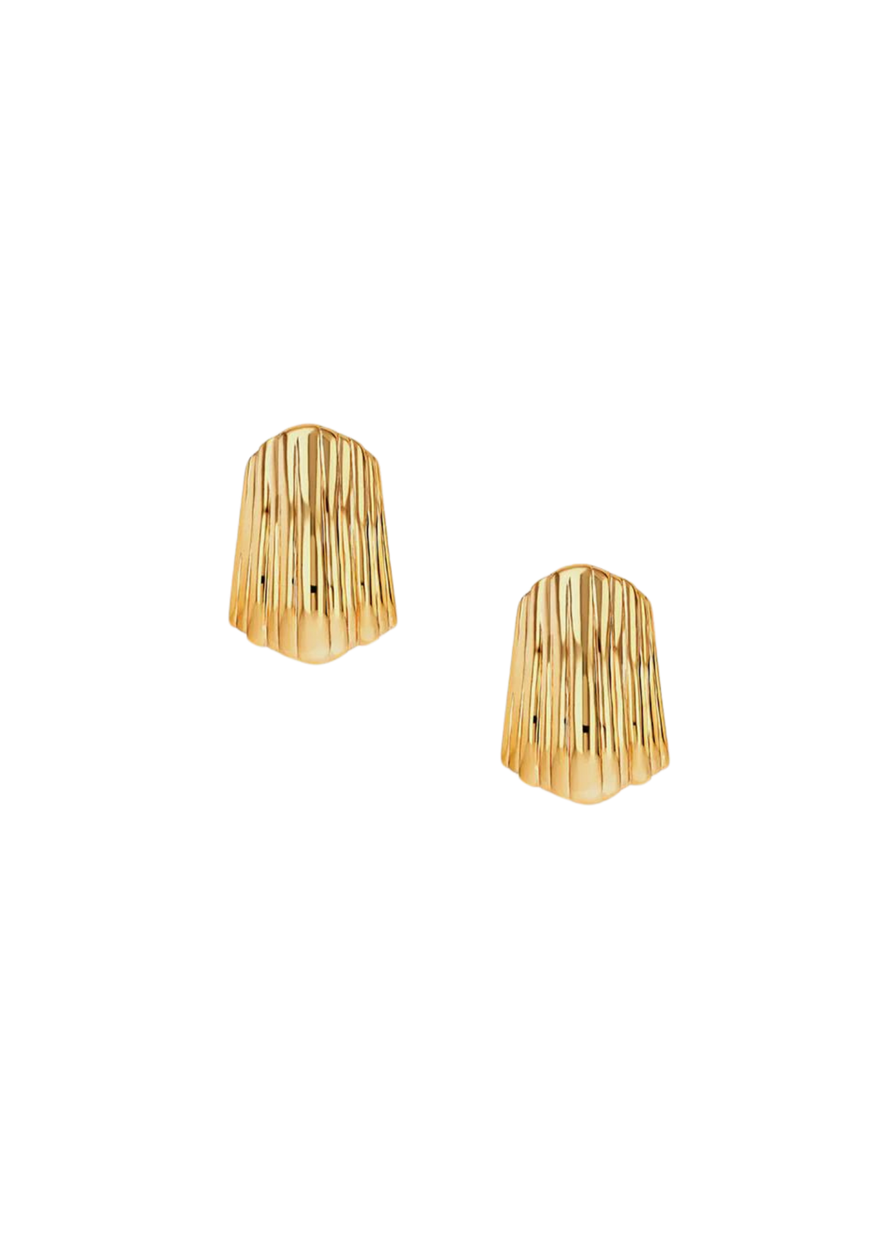 Ribbed Earrings - Gold