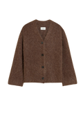 Fure Fluffy Cardigan - Dark Brown