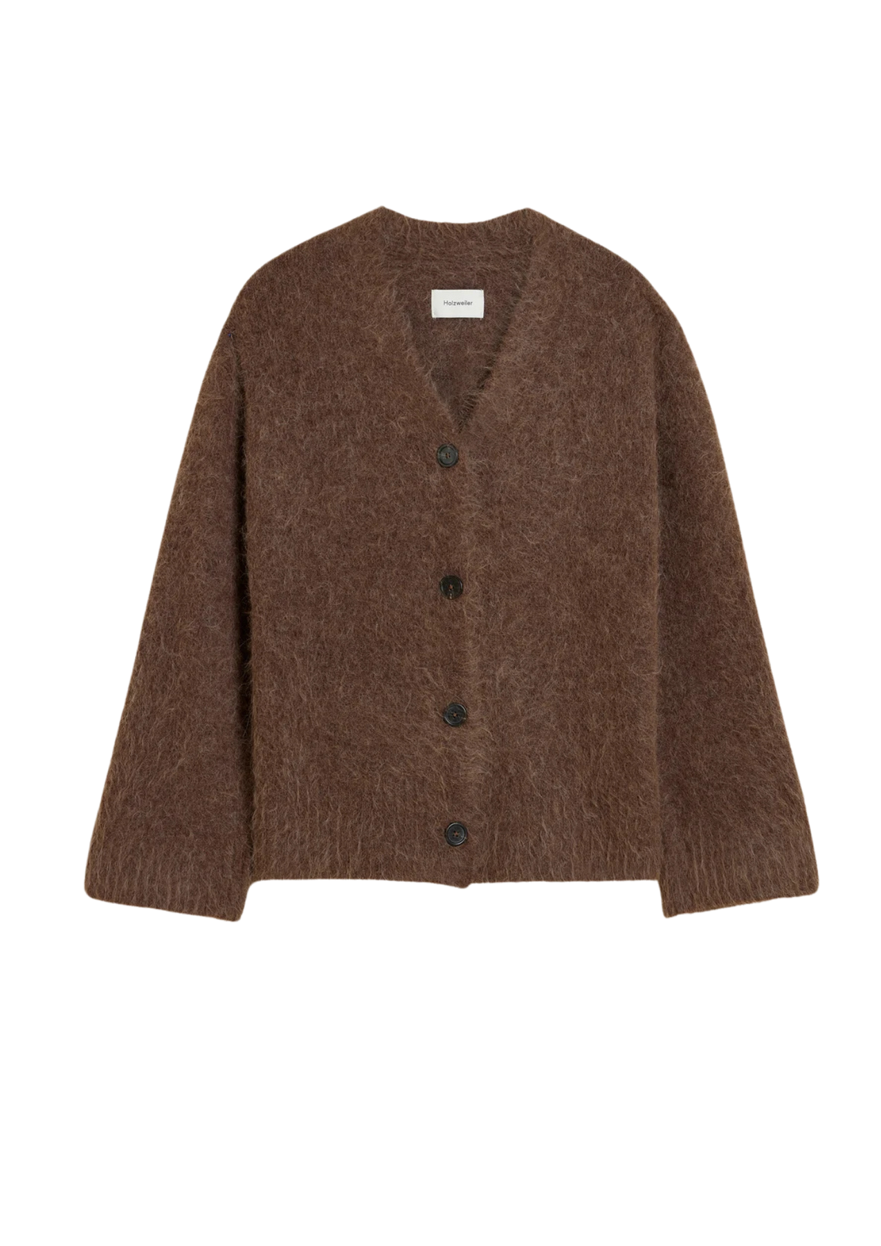 Fure Fluffy Cardigan - Dark Brown