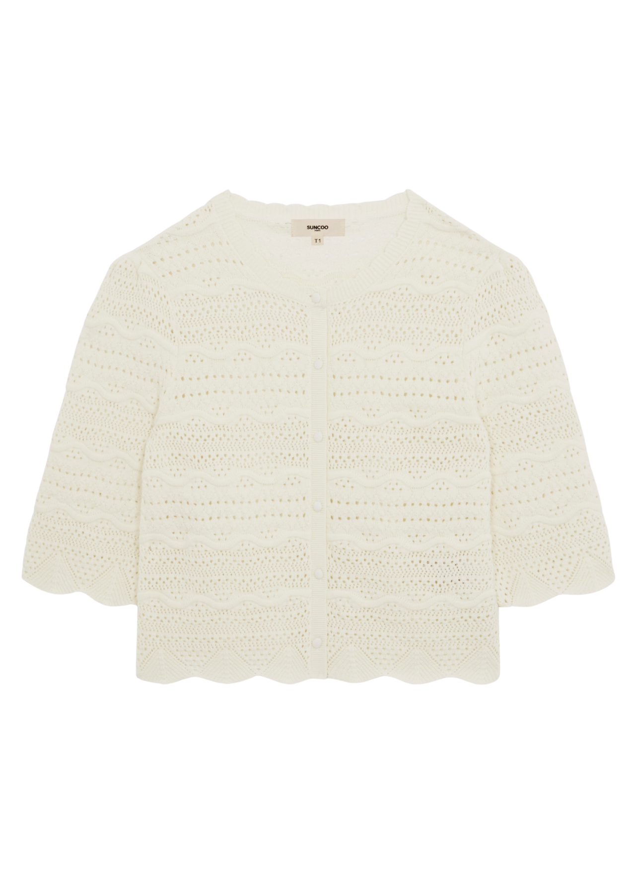 Ganach Cardigan - Blanc Casse