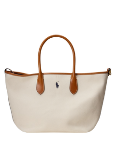 Bellport Canvas Medium Tote - Natural/Navy