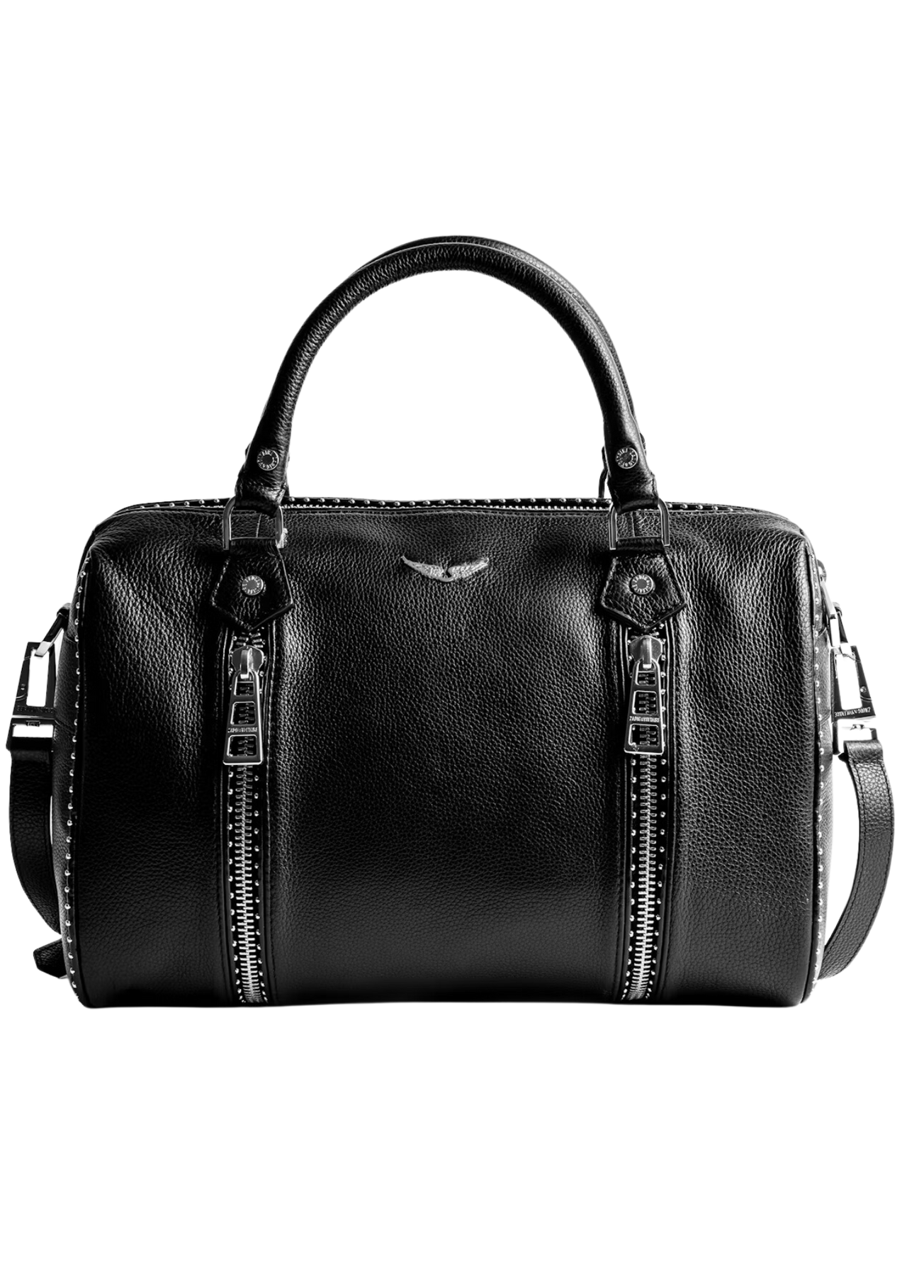 Zadig & Voltaire Sunny Medium Grained Leather + - Noir