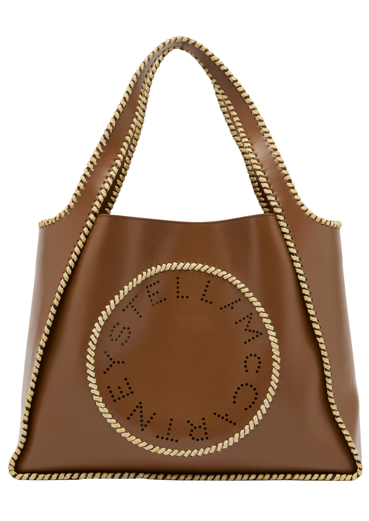 Logo Tote Bag Eco Alter Mat & Raffia Braid - Tan