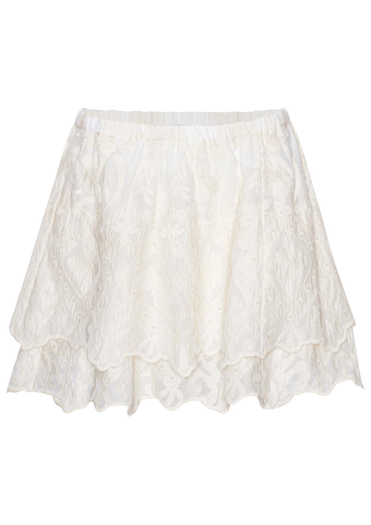 Ellinoric Lace Minikjol - Vintage White