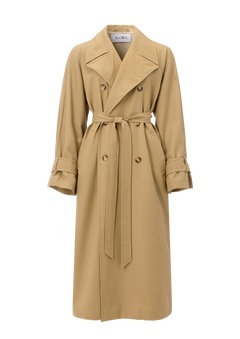 Wool Blend Trenchcoat - Beige