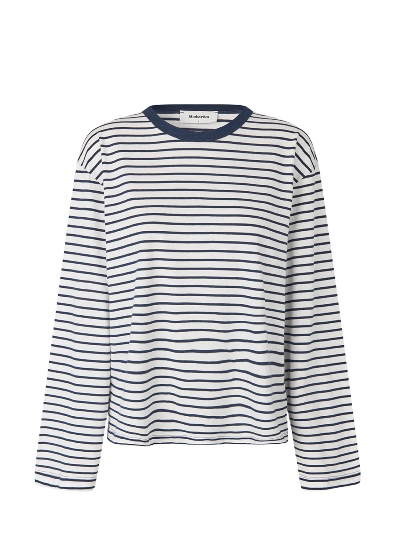 Hellen LS Stripe T-Shirt - Navy Sky-Soft White Stripe