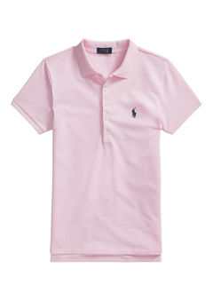 Slim Fit Stretch Polo Shirt - Sunkissed Pink