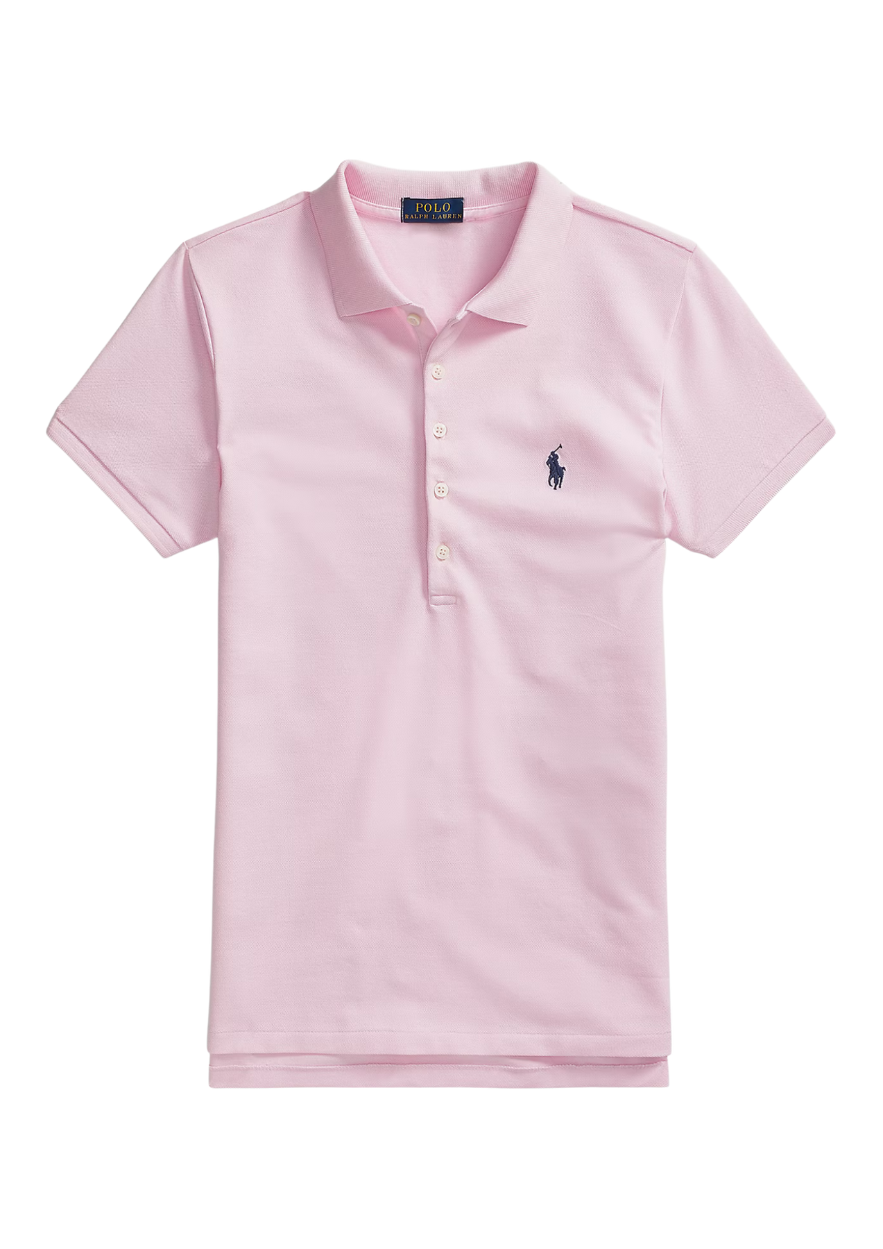 Slim Fit Stretch Polo Shirt - Sunkissed Pink