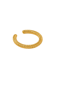 Snake Textured Ear Cuff - Pale Gold