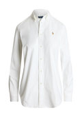 The Iconic Stretch Slim Fit Oxford Shirt - Vit