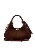 Hobo Mini Recycled Suede Pelinova - Chicory Coffee