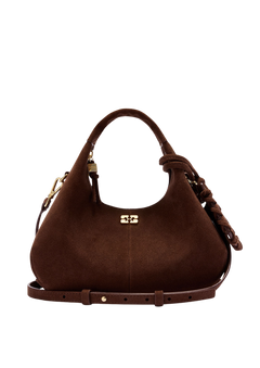 Hobo Mini Recycled Suede Pelinova - Chicory Coffee