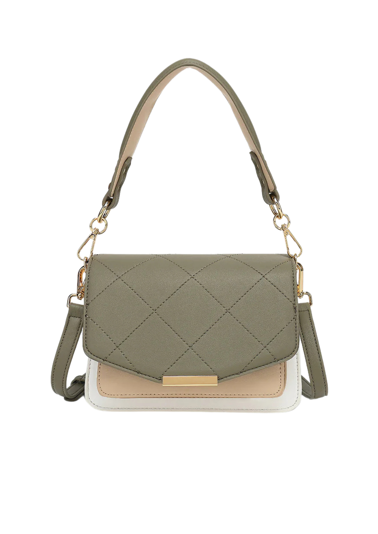 Blanca Bag Medium - Army/White/Beige