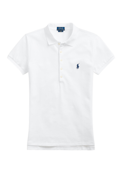 Slim Fit Stretch Polo Shirt - White