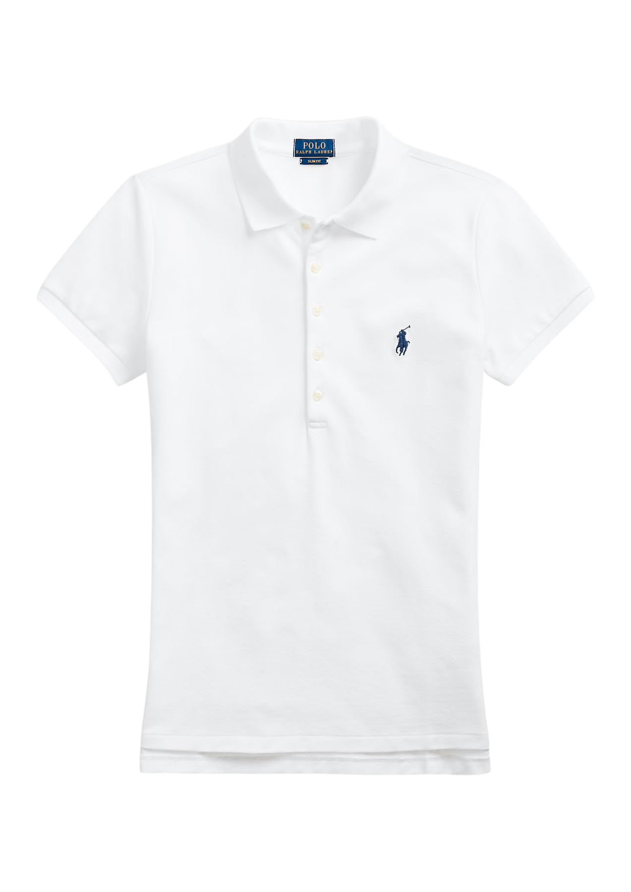 Slim Fit Stretch Polo Shirt - White